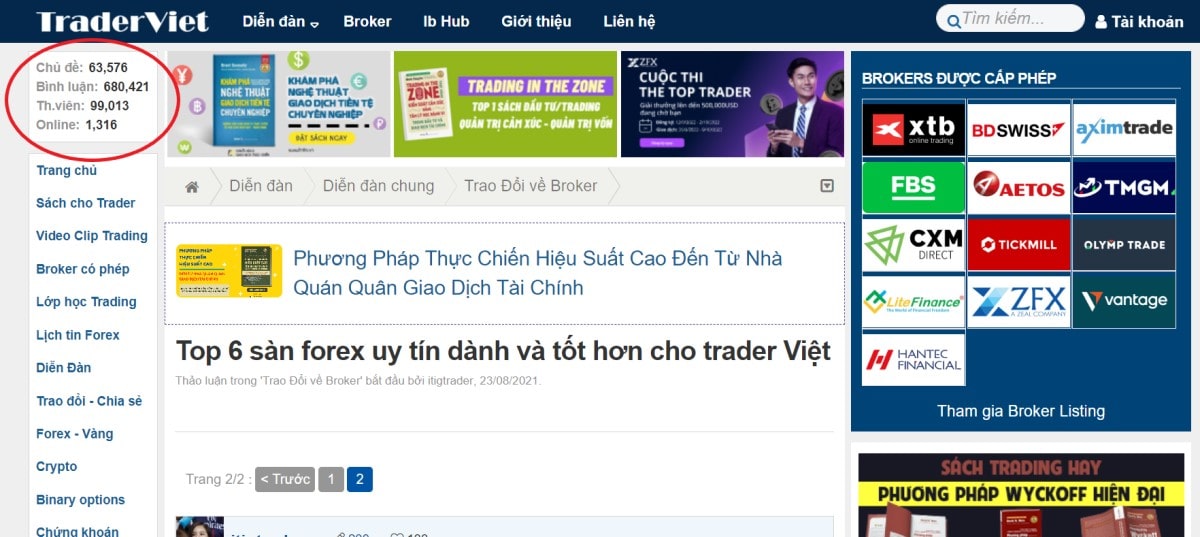 Trader Việt - một trong những diễn đàn tài chính đời đầu tại Việt Nam